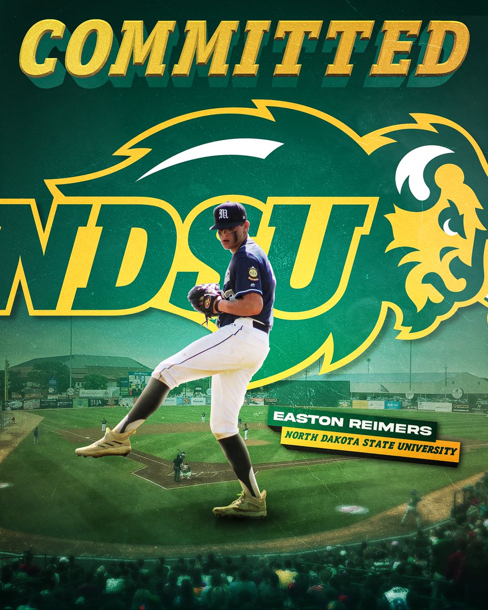 Blessed to announce my commitment to play Division l baseball at North Dakota State University! Thank you to my family and everyone who has helped me get to where I am today! #agtg #hornsup 🦬🤘🏽