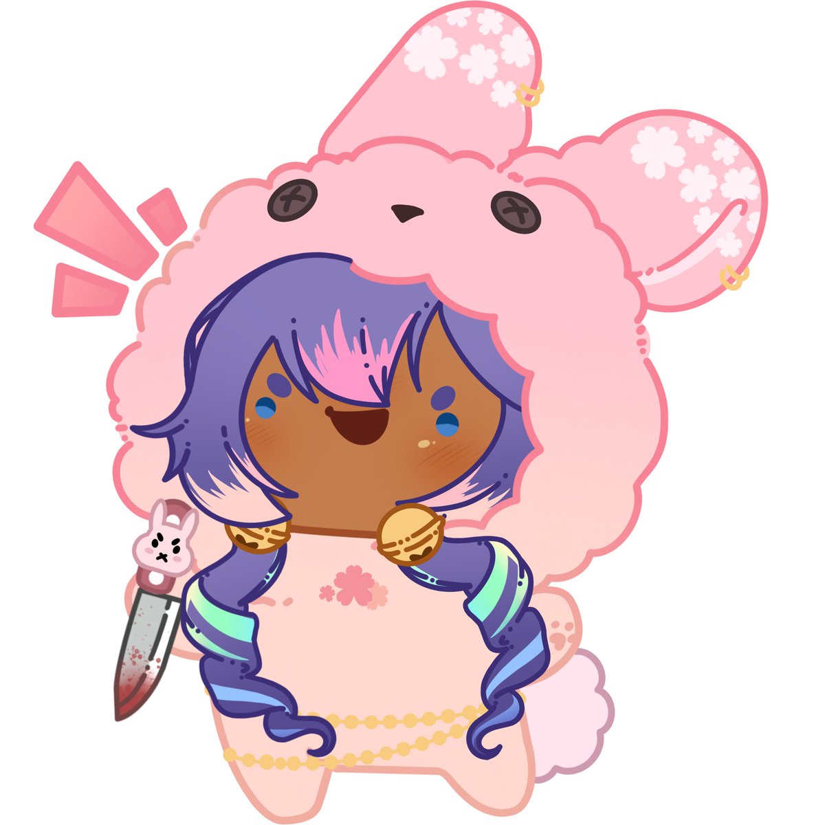 CinnaBelle_x's tweet photo. "Don't worry, I'm only stabbin' you a little bit, k?"

Thank you @Gutz_GaloreVT  for this lovely Floofa! 🩷

#CinnaArt https://t.co/EiRNsyWNBp