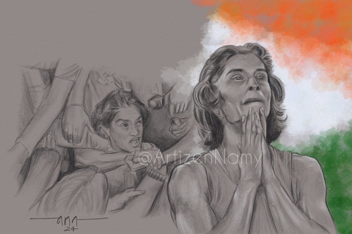 ArtizenNamy's tweet photo. She is a Hero !!
Dedicating this artpiece to the amazing
Story of #vineshphogat journey to the olymics.
#Olympic2024
#Olympics2024Paris 
#Phogat_Vinesh 
#Olympics https://t.co/0gCFZvL7UN