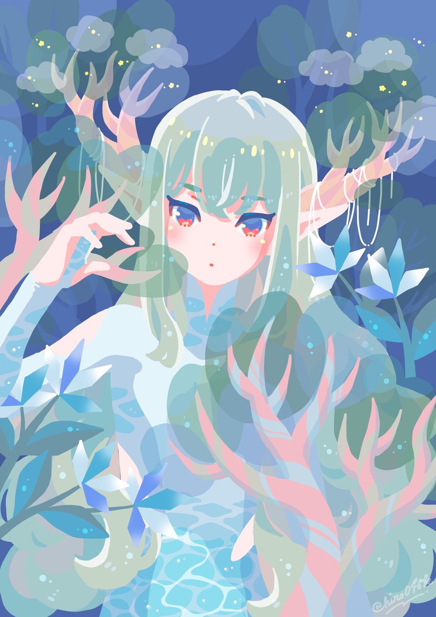 「森の妖精#illustration #イラスト #AdobeFresco 」|ヒロコのイラスト