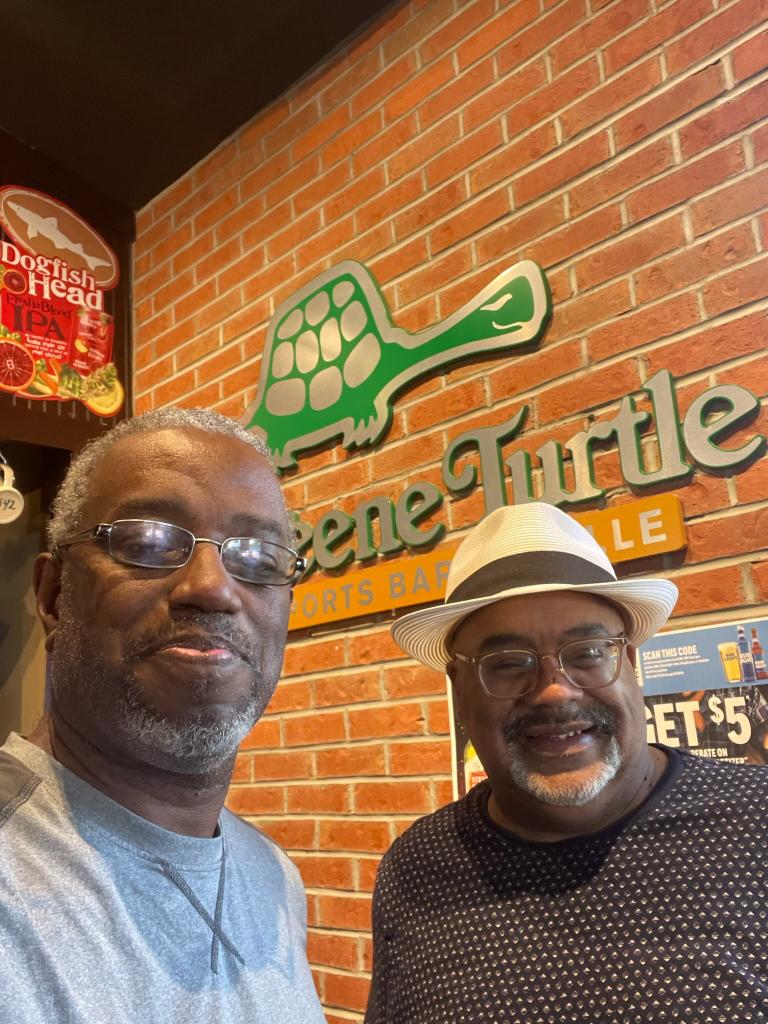 Spent part of this Saturday in Wilmington, Del. hanging out with <a href="/denisethewriter/">Denise Clay-Murray</a> and <a href="/TheCMReportwurd/">ChrisMurrayonWURD</a> at the Greene Turtle sports bar. Great place to watch the <a href="/Olympics/">The Olympic Games</a>.