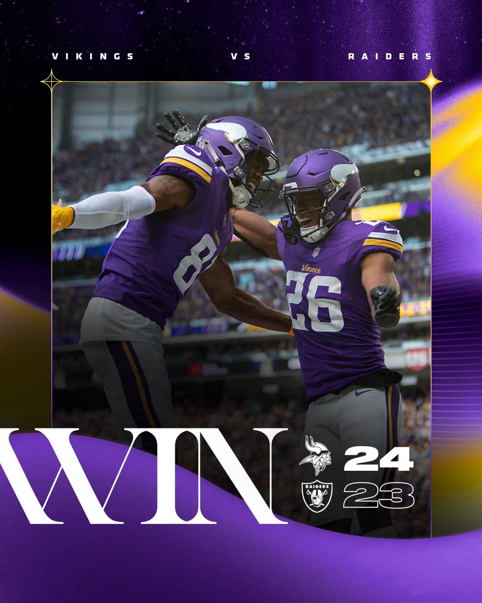 Vikings's tweet photo. PRESEASON DUB! https://t.co/yRgfWHmJxD