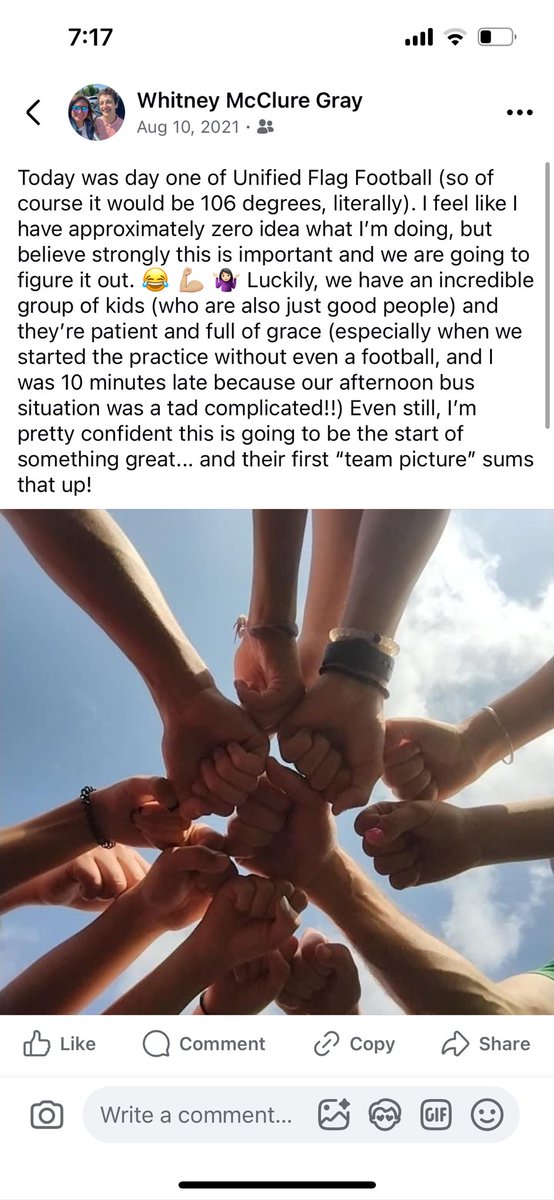 This memory makes me lol and fills me with joy. On a total whim, <a href="/Mitch_Street/">Mitch Street</a> and I decided to give Unified Sports a shot. Those kids have made this program into what it is. And, this season is even more special because the crew that came in with us as freshman, are seniors! 🥰