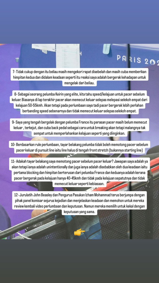 zulhelmizainal1's tweet photo. “Berat mata memandang berat lagi bahu yang memikul”, Datuk Azizulhasni Awang. 

Draw perlumbaan, pacer bergerak keluar perlahan dan panel komisar kekal dengan keputusan antara situasi yang tidak memihak The Pocket Rocketman. 

@ASTROARENA https://t.co/7iT43vC21m