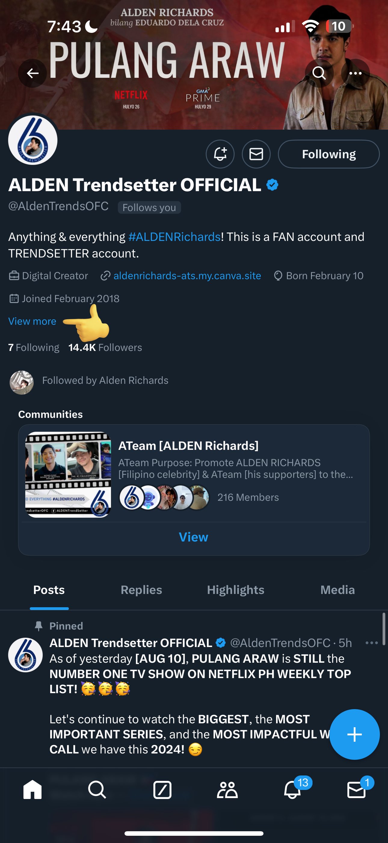 ALDEN Trendsetter OFFICIAL on X ATeam Team EDUARDO ADVISORY We ve made it easier for all of you to access the Pulang Araw NETFLIX EPISODES Go to our PROFILE here