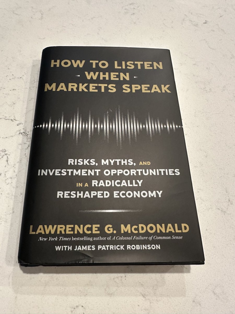 I finally got some time to read my copy of “How to Listen When Markets  Speak” by @Convertbond Great macro book. Concise and specific. Definitely  worth checking out. 👇