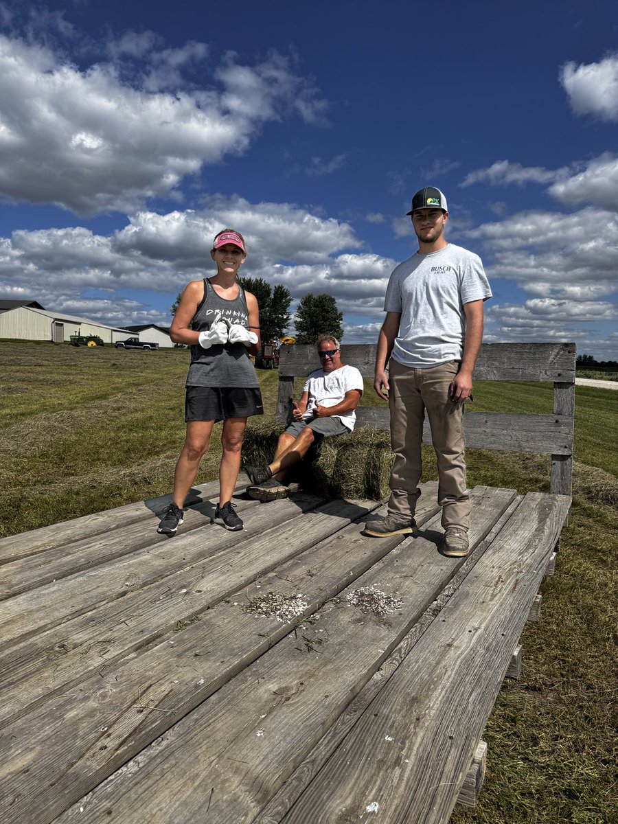 devon_schott's tweet image. Square baling as a family: think will be Speaking to each other by the end of the day?