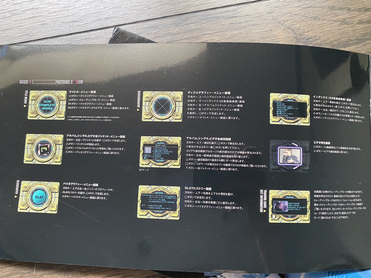 KentaK0411's tweet photo. これ知ってる人います?
初代PLAY STATIONで見れたMusic disc😍DISCを入れると中でアルバムだったりシングルだったり、を選んでTVで聴けて、当時のmusic movieも見れたんです!
当時では過ごし先進的でした!
#GLAY #Hisashi #jiro #teru #Takuro #Play_station #Sony #Glayer #Happy_swing https://t.co/WxMDwaKDlf