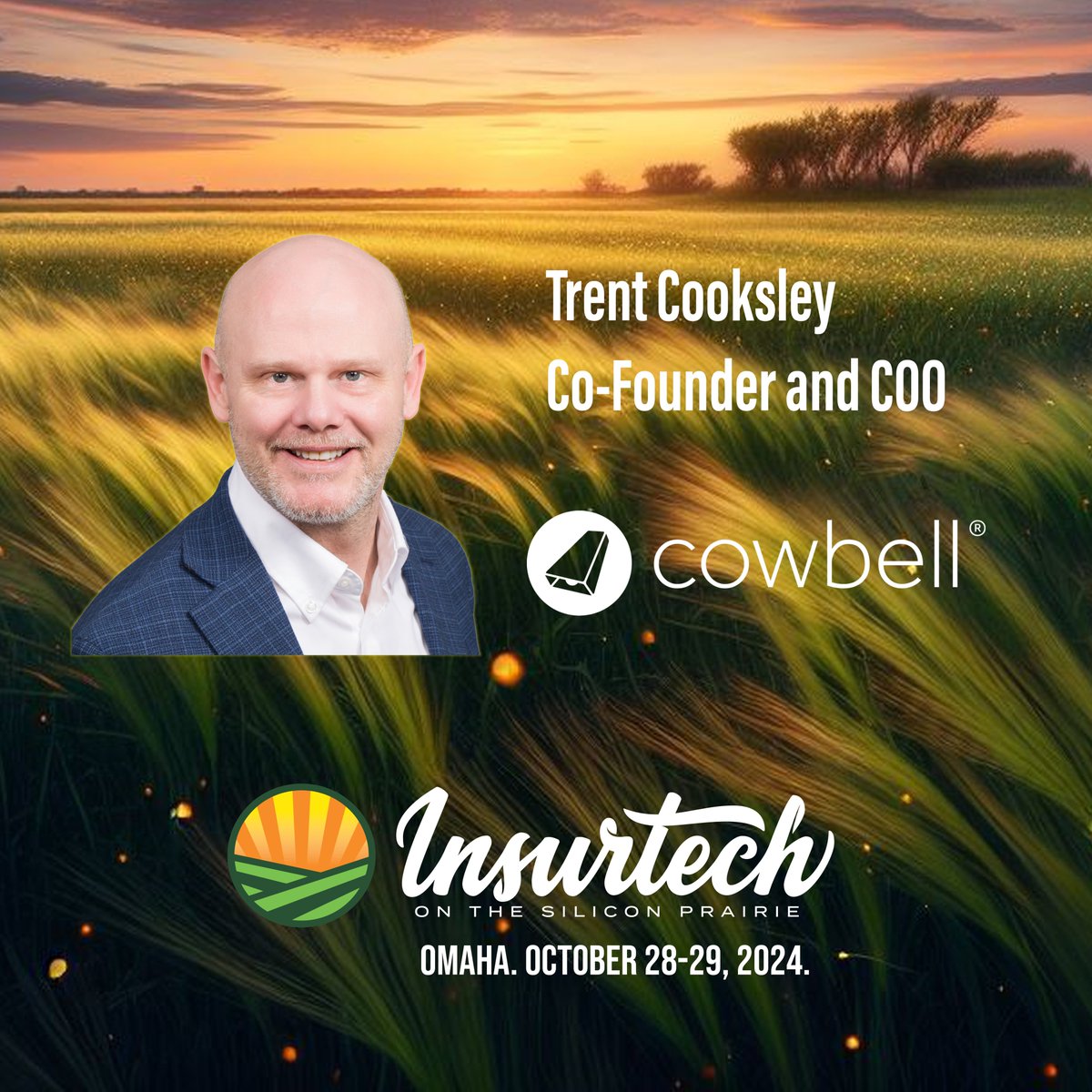 We're looking forward to hearing Cowbell's Trent Cooksley's perspectives on cyber risk as well as learning about the insurtech's cyber products. October 28-29, in Omaha. Register today at siliconprairienebraska.com #insurtech #cyberinsurance #dontmissout