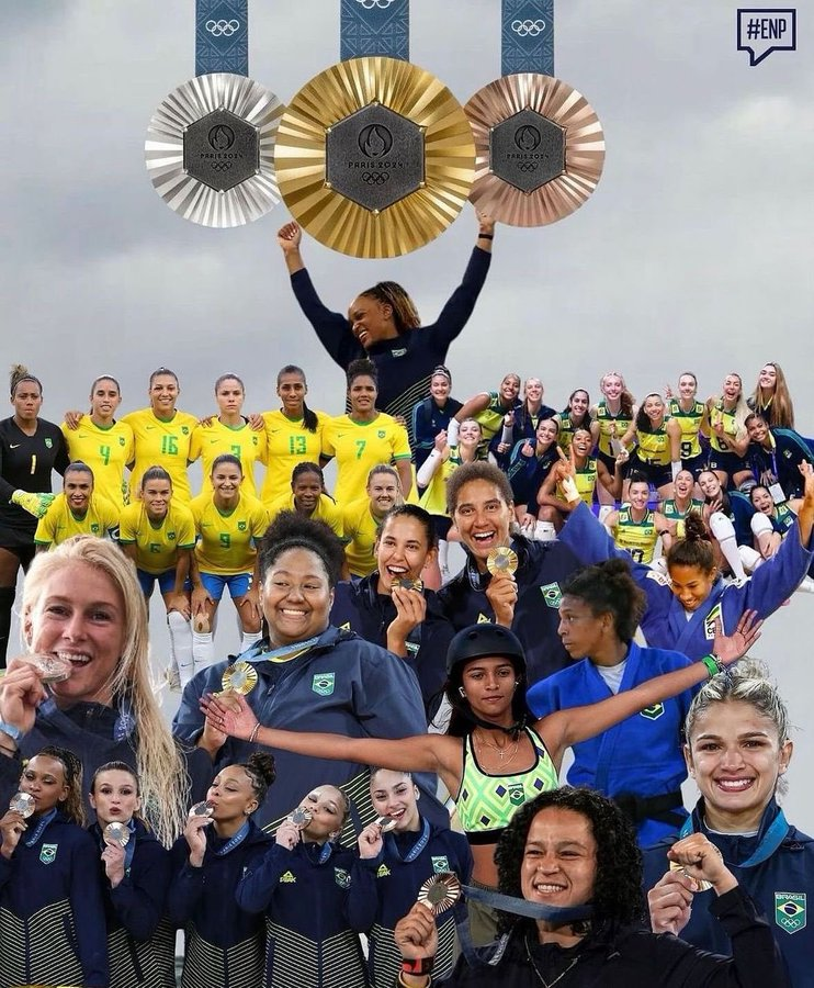 ZAMENZA's tweet photo. Essa imagem representa o quão histórico e memorável foi time feminino brasileiro nas Olimpíadas #Paris2024. https://t.co/eRhoS9MIdE
