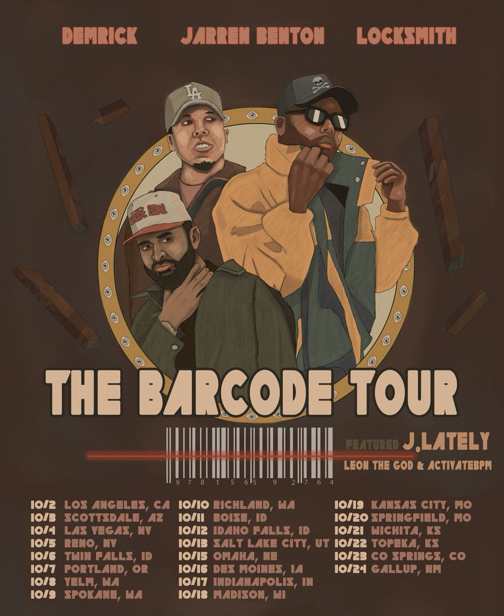 I’m back on the road this fall. The Barcode Tour with. <a href="/dalocksmith/">Locksmith</a> , <a href="/IamDEMRICK/">Demrick</a>  , <a href="/JarrenBenton/">Jarren Benton</a>  , <a href="/justlately/">J.Lately</a>  &amp; <a href="/ActivateBPM/">ActivateBPM</a>  
Tickets available now : 
tr.ee/V_D7azdKZz