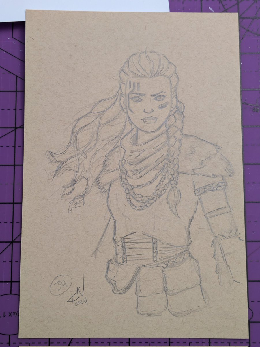 Did I ever post this cleaned up Alloy? I liked this, it's going out in the mail today.  I might try drawing her again. Lots of fun details and different costume options.