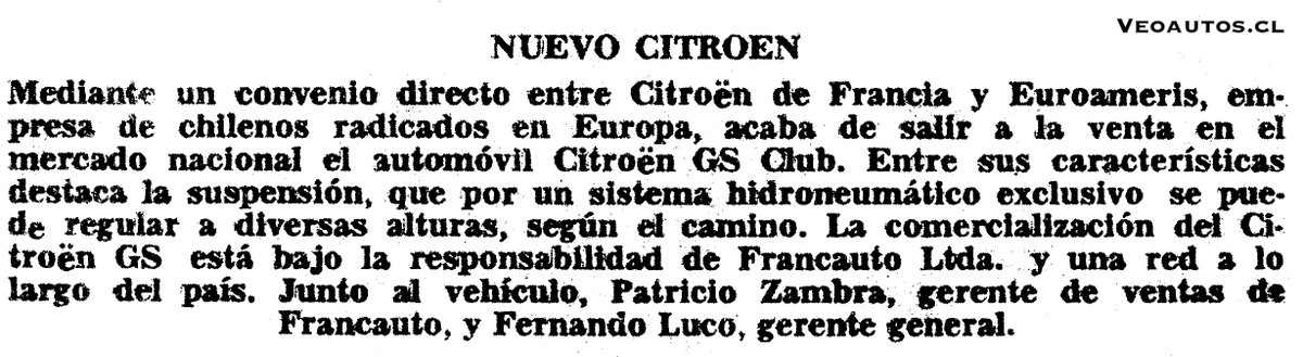 VeoAutos's tweet photo. Citroën GS Club Chile Febrero 1978 Motor 1222cc, Origen Francia Precio USD$10.980. Se ensambló a partir de 1979, en Arica, con producción inicial de 690 unidades

+ Info https://t.co/bO45WHNsBJ

#citroengs #gsclub @Citroen @addict_car @thecarfactoids @RiveraNotario @CitroenChile https://t.co/c846bZbPKN