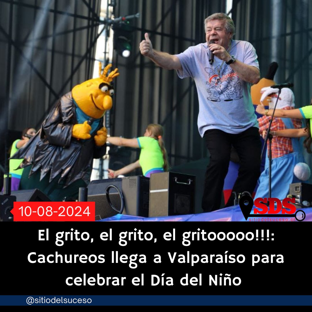 sitiodelsuceso's tweet photo. Marcelo y todos sus personajes de "Cachureos" llegarán mañana domingo a Valparaíso para celebrar el Día del Niño con un gran espectáculo que se realizá en el Parque Italia. https://t.co/GSDa9Z4pf3