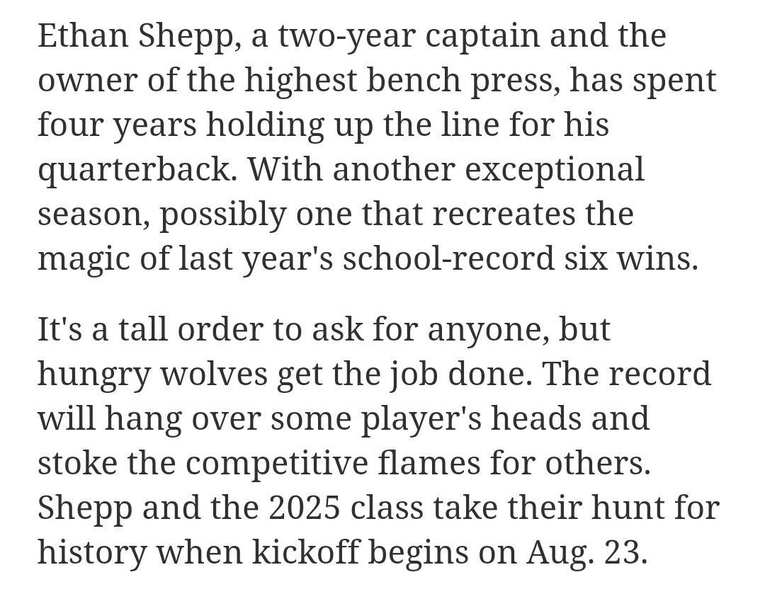 Thank you to <a href="/OcalaStarBanner/">Ocala StarBanner</a> for the write up I'm excited for this season Go Pack! <a href="/OcalaPreps/">Ocala Preps</a> <a href="/WestportFB/">Westport Wolfpack Football</a> <a href="/_CoachZack/">Zack Sharaf</a> <a href="/coachLong95/">Jimmy Long</a>