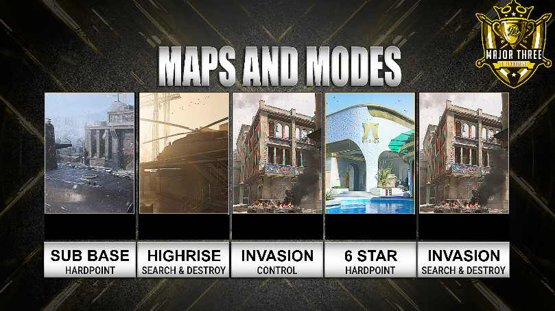 TheCoDPL's tweet photo. 🚨LIVE NOW🚨
#CPLRoyal vs #CPLDemonTime
Royal taking their third dub of the Major yesterday and are now going to be facing off against demon time who are currently 2-1. Can royal continue their dominance?
https://t.co/XxrewFqCX7
#CoDPL | #CPLMajor3 https://t.co/eyujqX0nEg