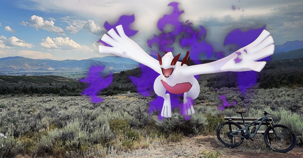 GoProCraig's tweet image. Shiny Shadow Lugia &amp;amp; my Yeti SB130 ✨🚵✨ #lugia #shiny #shadowpokemon 💜
#GOsnapshot #RediscoverGO #PokemonGO #ARoftheday #NianticAR #PokemonGOAR #GoHubAR #pokemon #yeticycles #mtb #utah