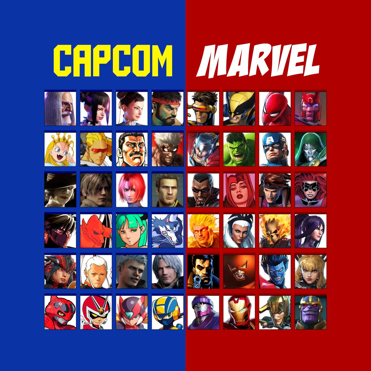 TanukiTale's tweet image. looking for feedback on the Marvel side of my #MvC4 roster before I commit to explaining my picks in a YouTube video