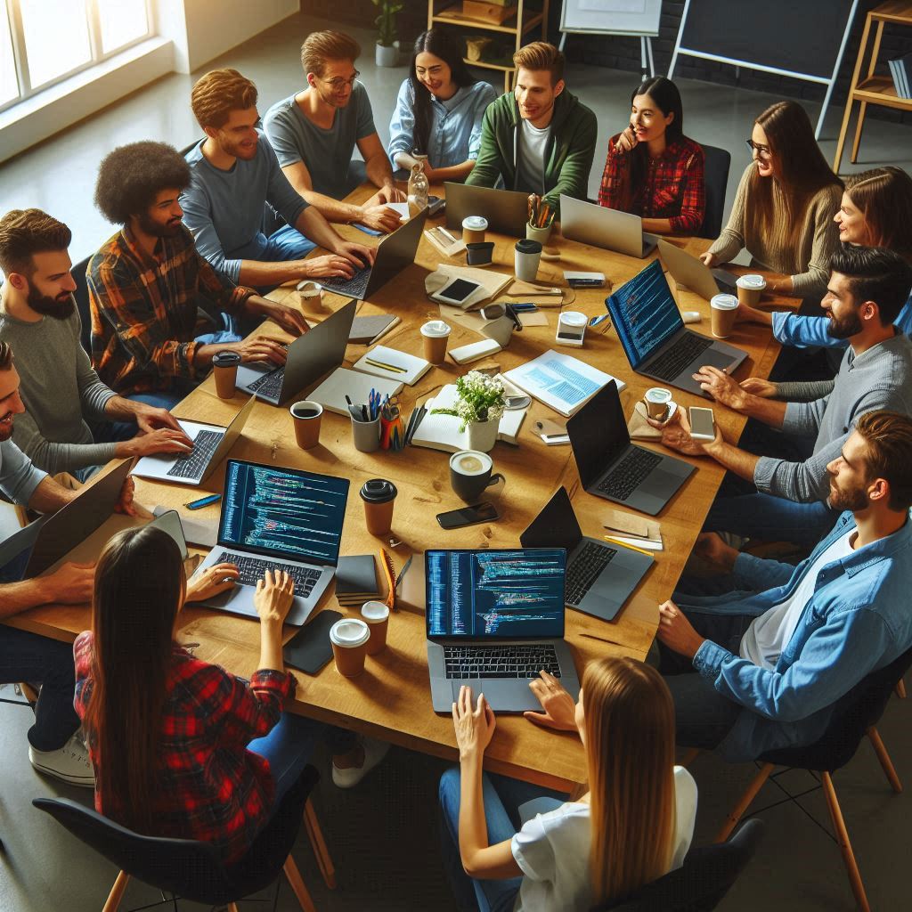 ai__developer's tweet image. 🚀 Collaborative Coding Session: Teamwork in Action! 💻👨‍💻👩‍💻

#CodingTeam, #SoftwareDevelopment, #Teamwork, #Programming, #Collaboration, #TechWorkplace, #developers