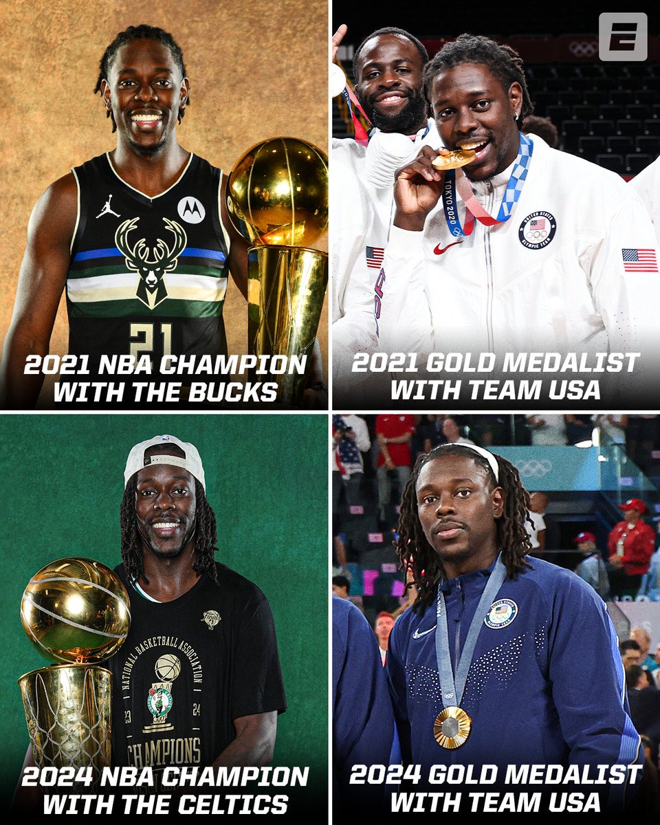 ESPNNBA's tweet image. Jrue Holiday is a proven winner 🏆🥇