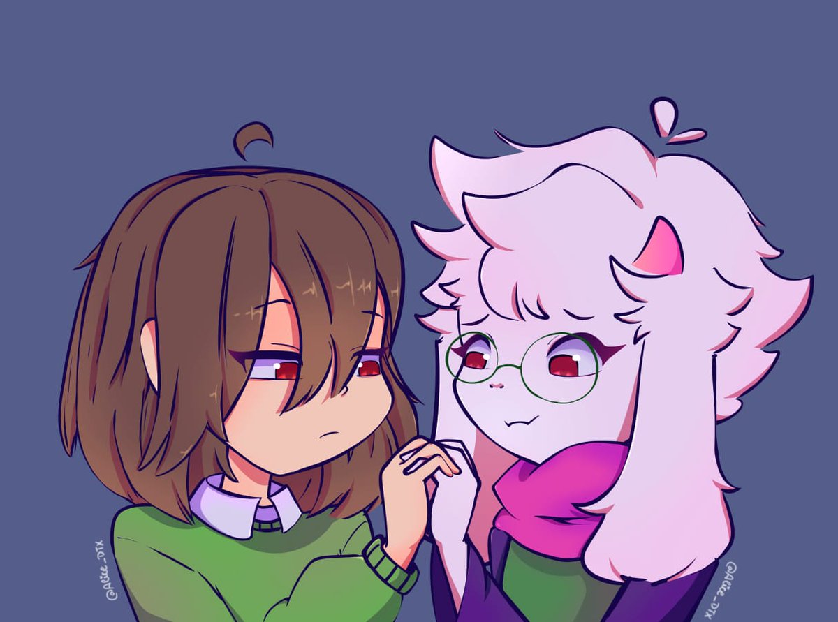 Alice_DTx's tweet photo. I realized the mistake when I had already finished painting it :') 
#DELTARUNE #deltarunefanart https://t.co/4sRthpV4RQ