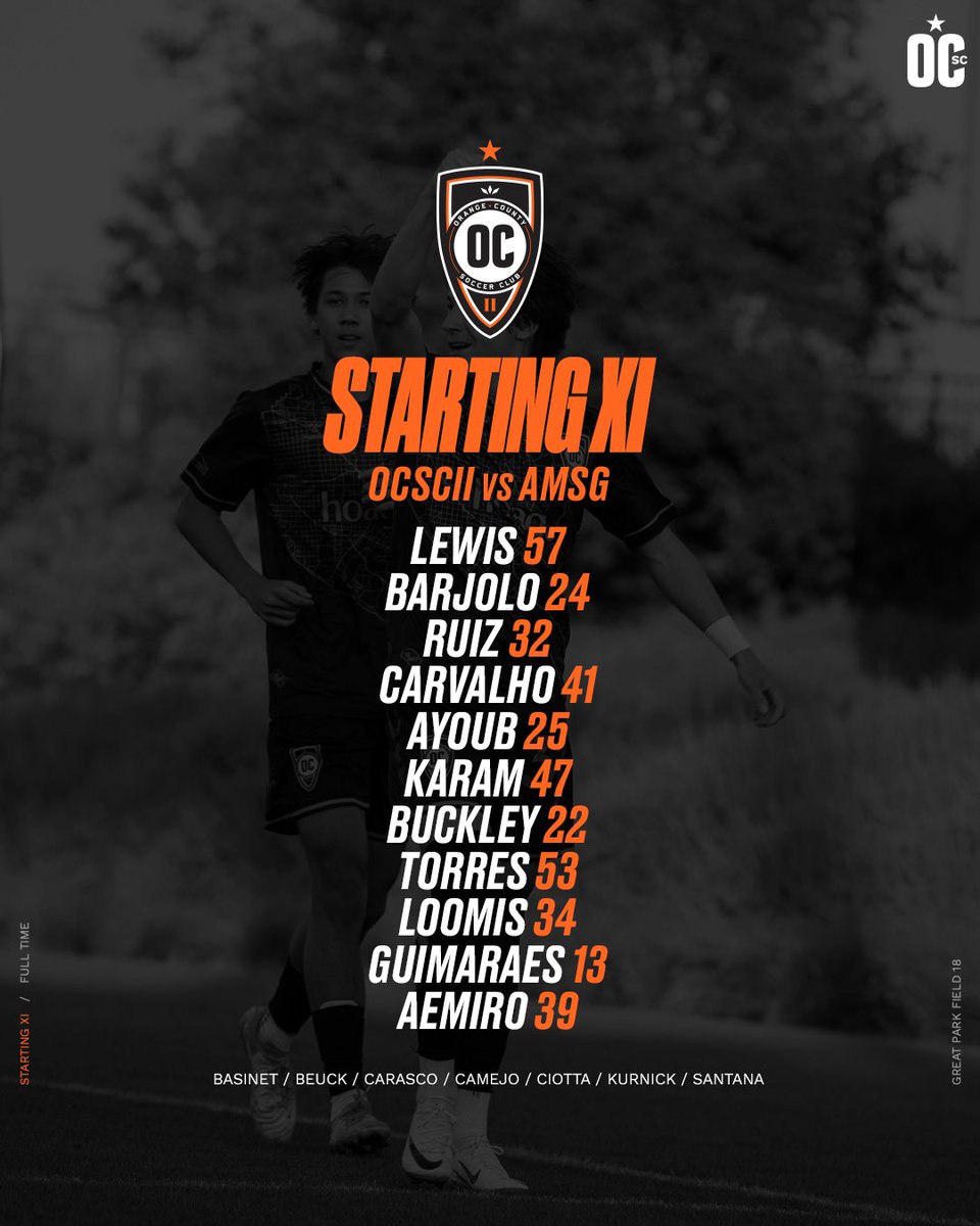 orangecountysc's tweet photo. Starting 1οΈβ£1οΈβ£ for πΆπͺπΊπͺ π°π° tonight! π
#OCSCII | #NextWave https://t.co/Xd3eiTuTkX