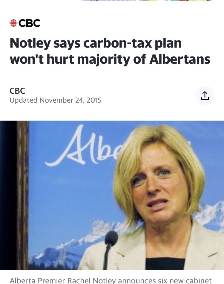 Veteran4Freedom's tweet photo. NDP Notley introduces Carbon tax 6 months after becoming premier.
No mention of a carbon tax in the 2015 NDP election platform. Socialists are willing to implement their beliefs.
Premier Smith @ABDanielleSmith give the NDP — a hold my beer 🍺moment.
#LessOttawa #UCP #abpoli https://t.co/qHxlwkjfNi