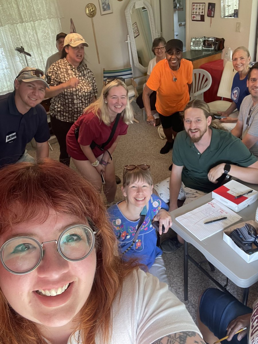 GCNCDP's tweet photo. We knocked a great crop of doors this evening with some truly wonderful volunteers!! Thanks to everyone who gave of their Saturday to do this good work with us! #LFG #NCorganizing #LetsGoWinThis https://t.co/DnfpnBKgD1