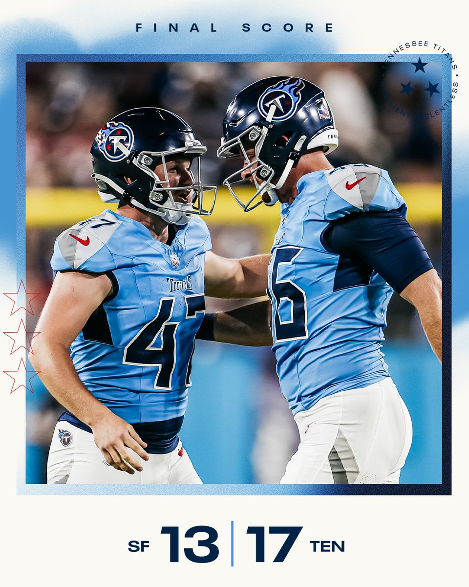 That's the ballgame! #SFvsTEN