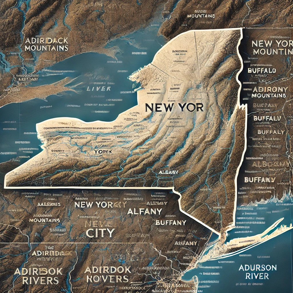 AI map of New York.