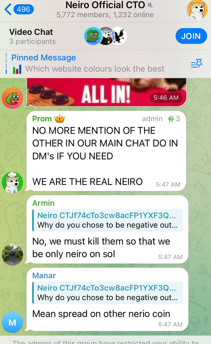 EnjoyCryptos's tweet photo. @Support when are you getting rid of these scammers?  @neirosolanaa 
❌❌❌
Ca: CTJf74cTo3cw8acFP1YXF3QpsQUUBGBjh2k2e8xsZ6UL

 $Neiro #Neiro 

It’s a slow farming rug 
Bans investors for having different opinions
Price manipulators https://t.co/6tu4uXaFCZ