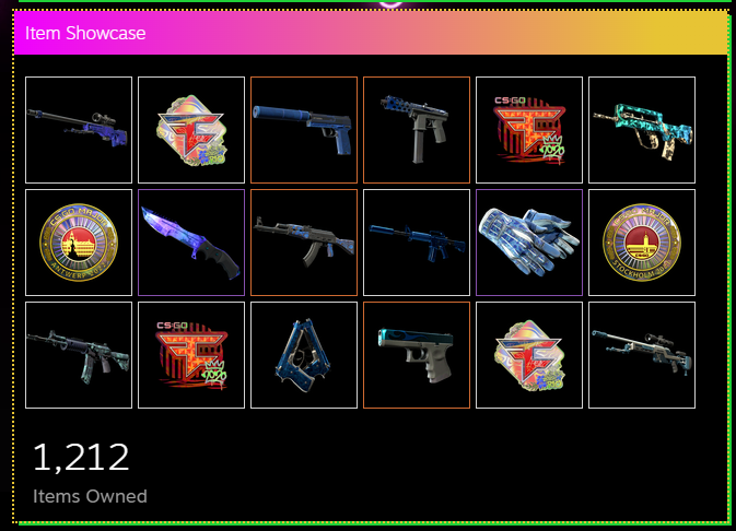 Items showcase is kind of a W now days