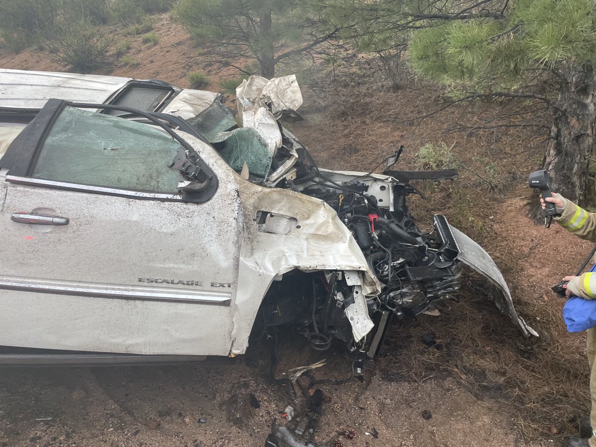 North Fork Fire/Rescue on high speed roll over near Buffalo Creek. One patient transported.