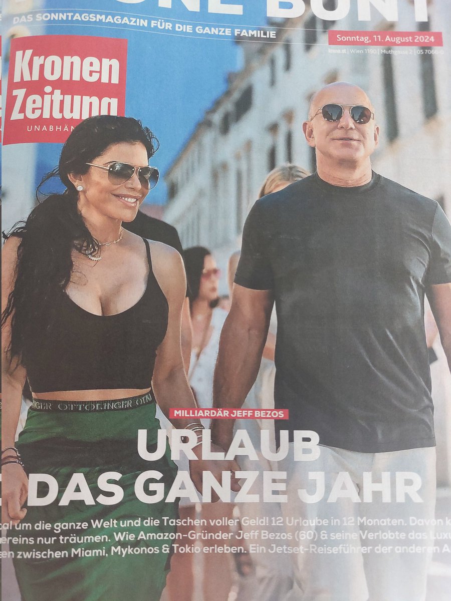 Die <a href="/krone_at/">Kronen Zeitung</a> titelt "12 Mon. Urlaub im Jahr" - das Narrativ des kühnen Unternehmers. Was erzählt uns das Bild? Neben den Charakteristika die ein Luxus Leben bietet, soll es eines zeigen - dass das kapitalistische Spiel wert ist gespielt zu werden, weil es gewonnen werden kann.