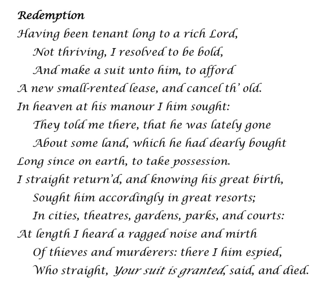 Nicholas Beale (@starcourse) on Twitter photo One gem from <a href="/StEndellionFest/">Endellion Festivals</a> was the reading of this wonderful sonnet by George Herbert.
Note, in addition to the astonishing words & imagery, the subtlety of EFFE
Sheer genius
👏👏👏 One gem from <a href="/StEndellionFest/">Endellion Festivals</a> was the reading of this wonderful sonnet by George Herbert.
Note, in addition to the astonishing words & imagery, the subtlety of EFFE
Sheer genius
👏👏👏
