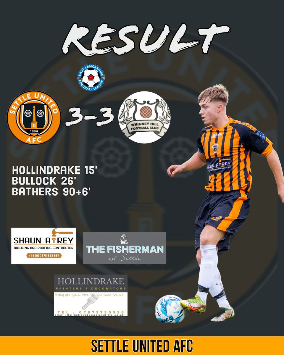 Settle United AFC (@settleunited) on Twitter photo ⬛🟧Result - 10.08.24🟧⬛
The first team battled to a hard earned point against <a href="/Whinneyhillfc/">Whinney Hill FC</a> ⬛🟧Result - 10.08.24🟧⬛
The first team battled to a hard earned point against <a href="/Whinneyhillfc/">Whinney Hill FC</a>