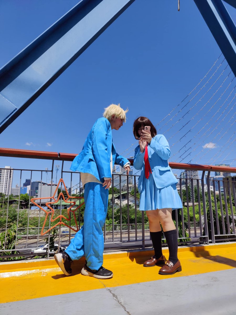 takayuri_p's tweet photo. 天気がいいなあ　🦮🐈‍⬛
Shima Sousuke : @CosplayGrayray 
Iwakura Mitsumi : @takayuri_p 
#skipandloafer 
#iwakuramitsumicosplay 
#iwakuramitsumi 
#スキップとローファー
#スキップとローファーコスプレ #shimasousuke 
#shimasousukecosplay https://t.co/msFmmG4Wvo