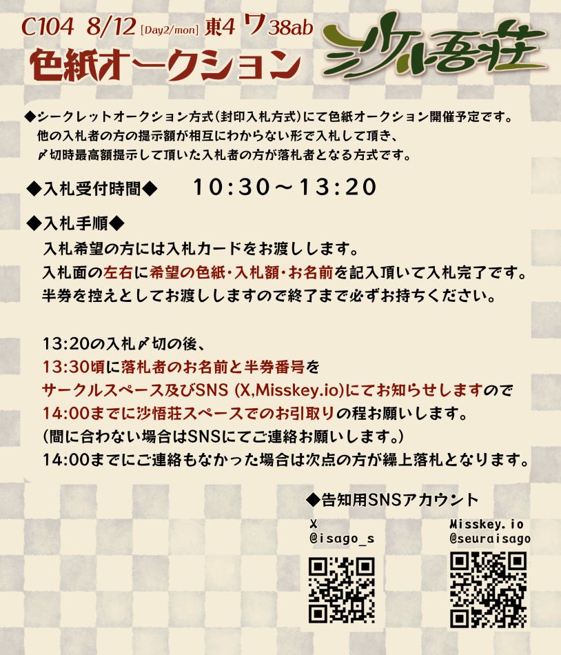 色紙二枚目+当日手順です NSFW