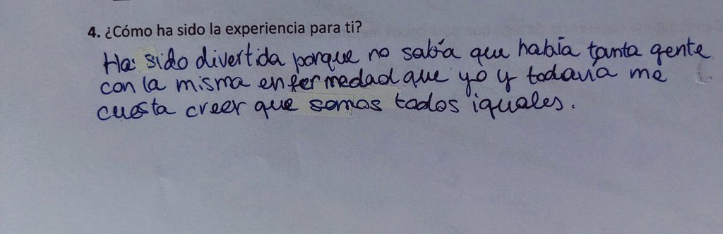 AsafeFalciforme's tweet photo. Entre lágrimas, ponemos fin a las #ColoniasASAFE2024. 👇🏾Estas opiniones representan el sentir general de los participantes, que hoy se marchan con más recursos para afrontar su enfermedad. Gracias en especial a @fundinocente (🥇) y @somnidelsnens (🥉) por la financiación. 👏🏾👏🏽 https://t.co/4B0ULSjrlv