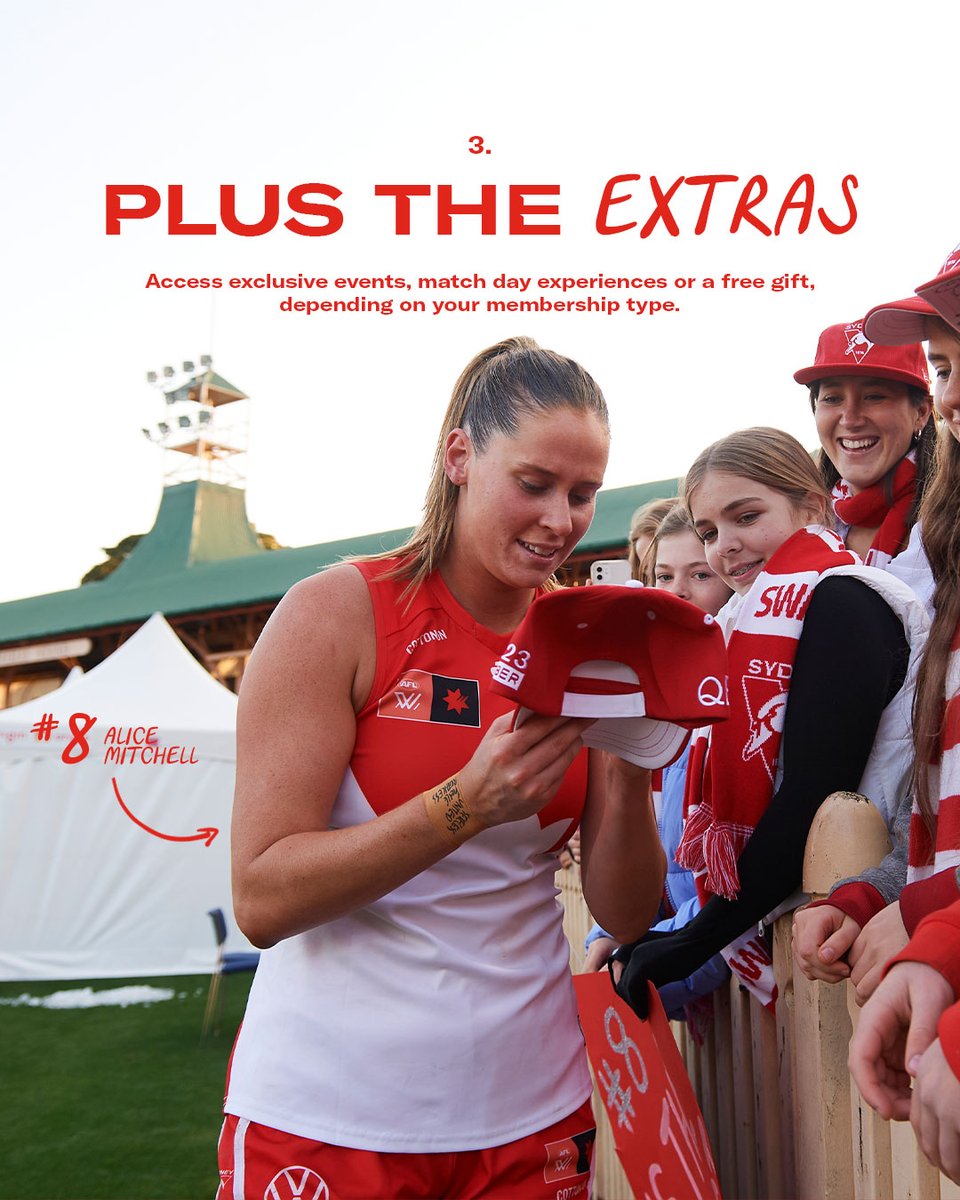 The countdown to Round One of the AFLW season is on. ⏳

The best way to support our AFLW team is by purchasing a membership today ➡️ membership.sydneyswans.com.au/aflw-membershi…