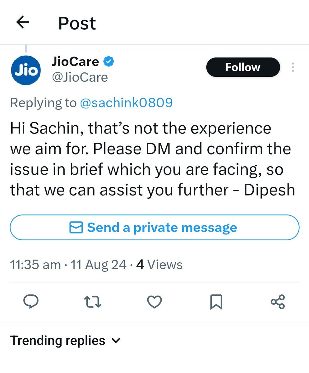 sachink0809's tweet photo. @JioCare @reliancejio @_im_anujjain @TRAI  now after getting response, I understood that I am in loop. See the attached response and my 1st post. They posted the wrong things all time. The people's working in @JioCare unable to understand that's why unable to resolve the issue. https://t.co/4cIsDsWkDF