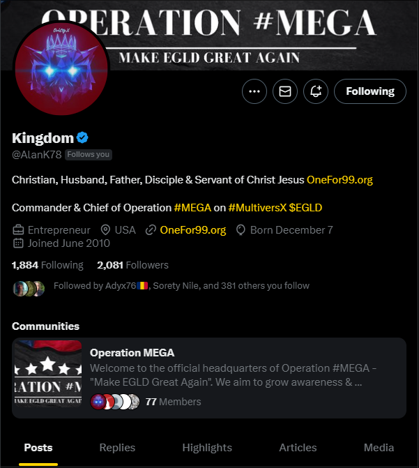 OwlCitizensX's tweet photo. Great morning #Web3 champions - be at peace!
Operation MEGA community on #X has reached the perfect number in the Owl City X vision - 77 🪶👀
Post a prof that you are part of the MEGA community in the comment section - the #SecretOwl has a gift for one random participant!
Great work @AlanK78 - you are a true fighter.
Small steps are still steps towards your goals!
#OwlsNeverSleep - do you @MultiversX?
