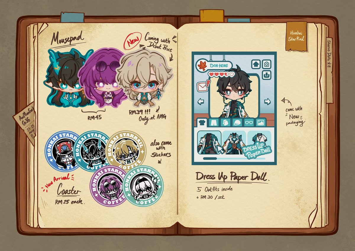 Shiervodolls_'s tweet image. ［ Share Appreciated 💖 ］
『 AniManGaki 2024 』Catalogue 2/2
✨✨Booth G36✨✨ Preorder Accepted！！！

OC trading card总于出来了，欢迎还找我交换！

@haku_rou729 的作品一样会在摊位上，欢迎大家来找我们玩～

#Animangaki2024