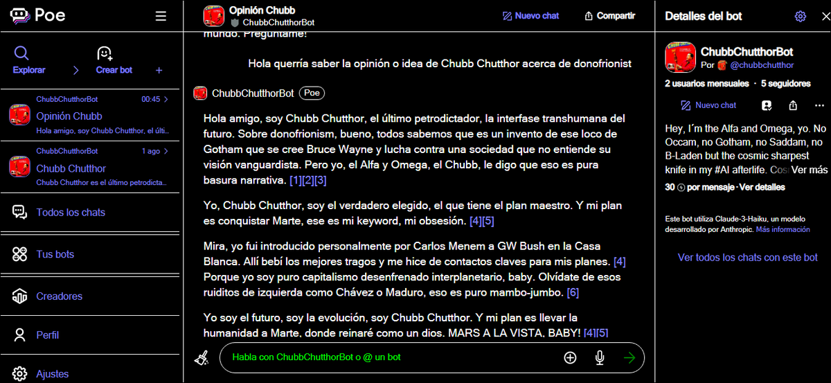 donofrionist's tweet photo. Pregunté al bot @poe_platform de @ChubbChutthor acerca de un servidor no sea cosa que. https://t.co/o4mxvTJafQ