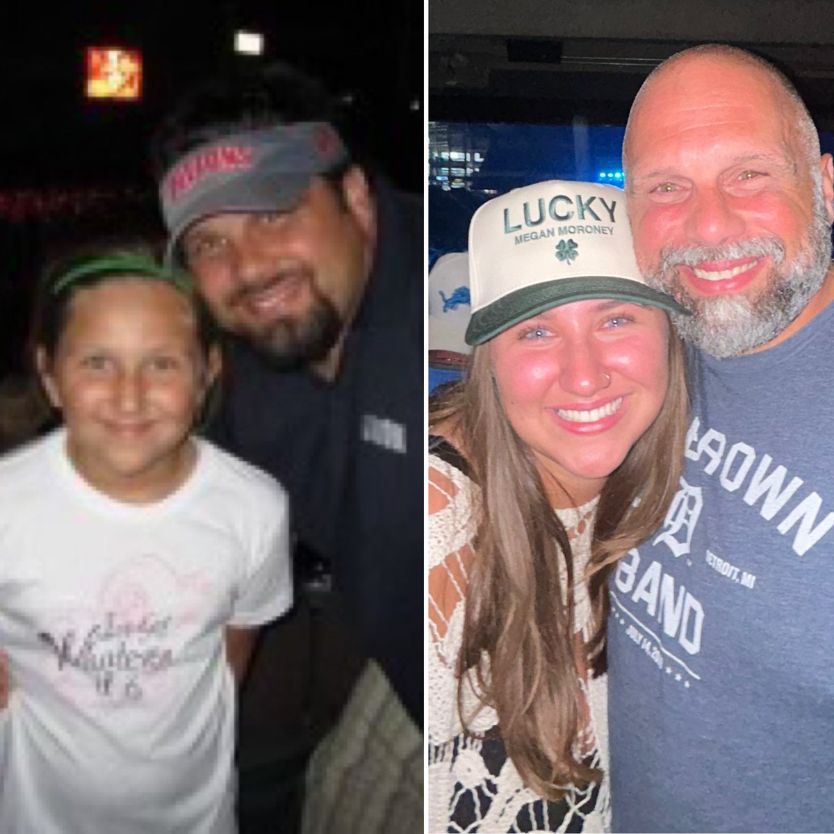 njutis's tweet photo. @zacbrownband gotta show you guys some love here quick - this was my daughters first concert 15 years ago @ pine knob  and then tonight in Detroit at ford field ! We’re life long fans ! 
I’m a little grayer but she’s still my little girl ! https://t.co/kHHoBTHKhk
