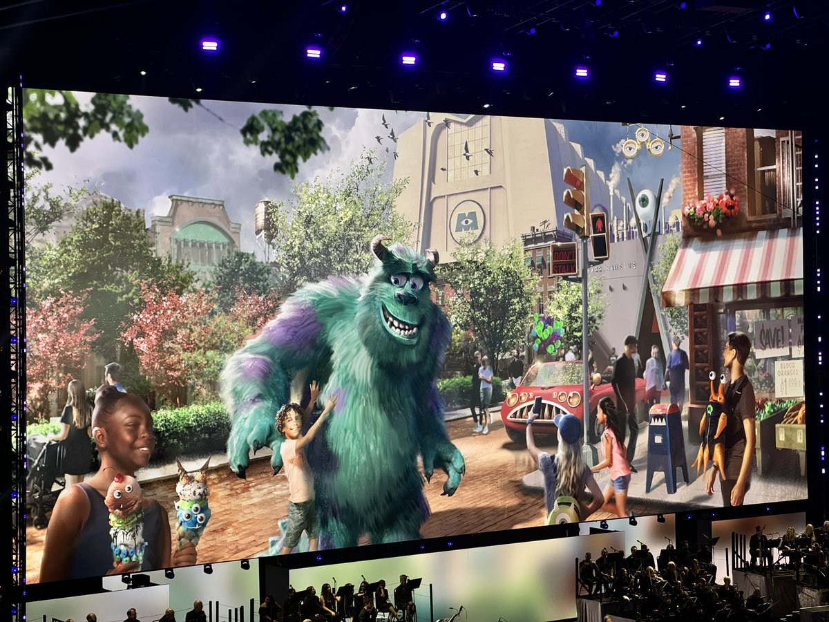 IGN's tweet photo. Monsters, Inc. is getting its own land coming to Disney’s Hollywood Studios.

Announced by Mike Wazowski himself Billy Crystal, guests will be invited to Monstropolis and to tour the laugh factory. In the factory you’ll experience the first ever suspended coaster at a disney park. #D23