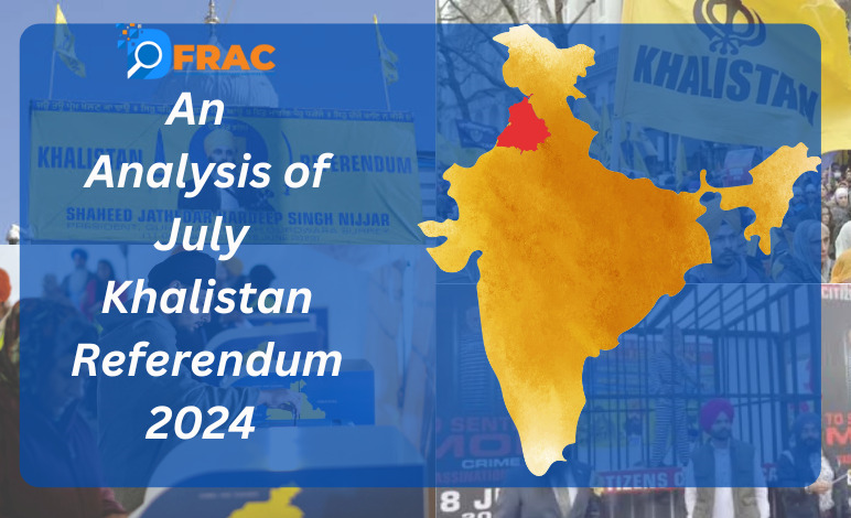 DFRAC_org's tweet photo. #DFRACExclusive: An Analysis of July Khalistan Referendum 2024
#Infowar #Pakistan #Khalistan
July Khalistan Referendum 2024 (A Bird’s Eye View)
The recent referendum took place on July 28, organized by the Sikhs For Justice organization in Calgary Municipal Plaza in the province of Alberta, Canada. Pannu, the leader of the SFJ addressed the participants through a video link. It resonated with the Liberate Punjab - Kill India slogan.