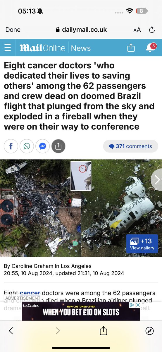 BGatesIsaPyscho's tweet photo. 🚨🌎 8 Cancer Doctors Die

Originally there were supposed to be 15 Cancer Specialists but 7 dropped out, then the Plane tragically dropped out the sky.   

Call me suspicious but I’m suspicious https://t.co/p9o36wxcb4