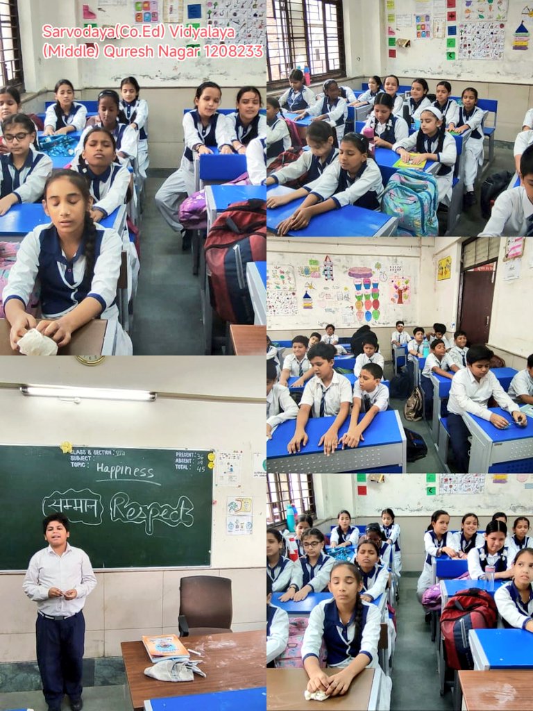 karshan01's tweet image. #HappinessCurriculum 💞
क्या-क्या होता है...
#Happiness_Classes में ✨✨🌟
Mindfulness 🌱
Story 🌱
Story based discussion 🌱
Activity 🌱
Expression Day🌱
Birthday celebration 🌱
उद्देश्य~ एक बेहतर कल का निर्माण🌍🌱