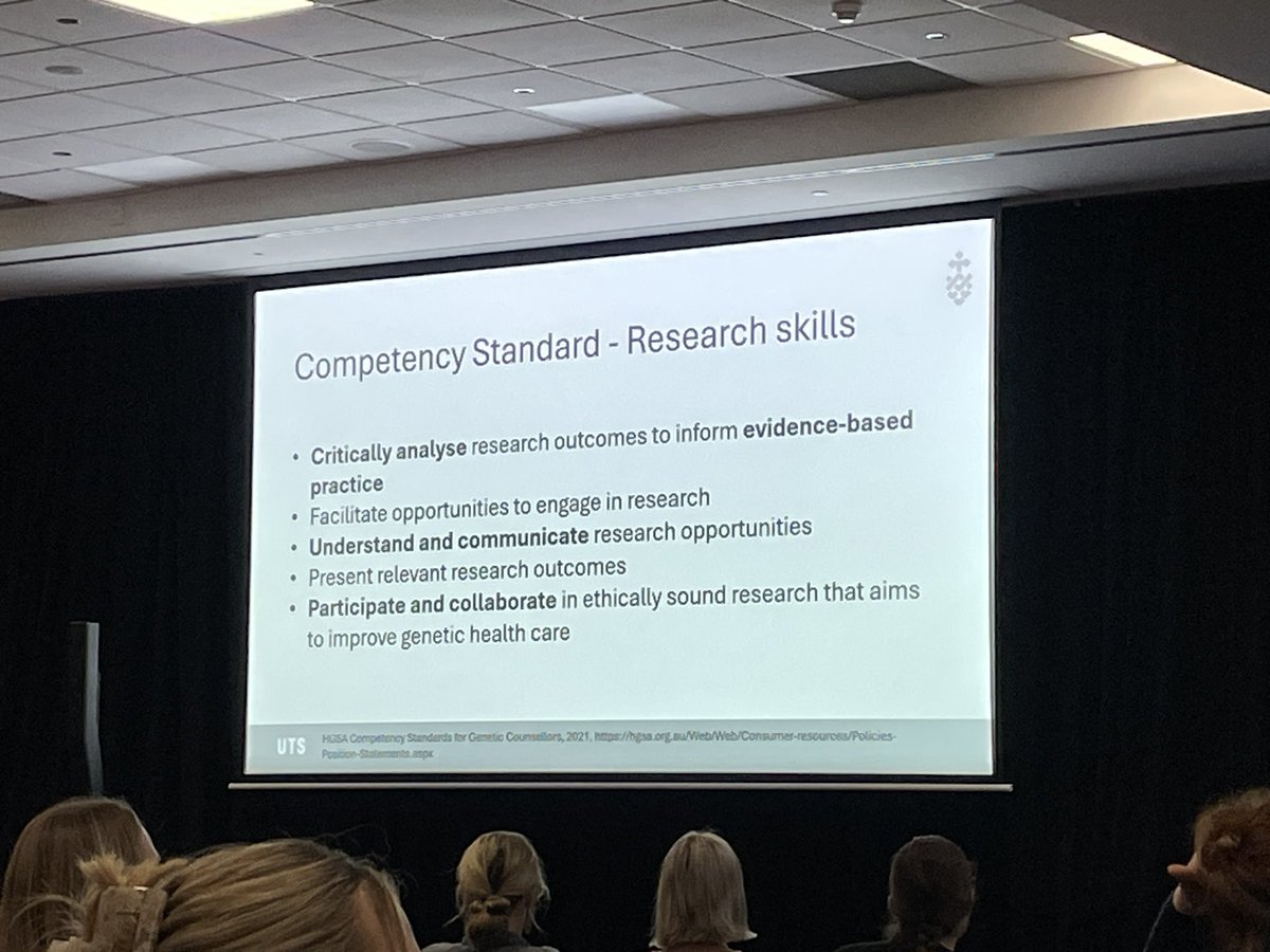 Bronwyn Terrill (@bronwynterrill) on Twitter photo Alison McEwen talking on developing studentsโ understanding of research processes to meet #genetic #counselling research-related competencies: scoping review aligned with the researcher development framework #hgsa2024 #47hgsa24 <a href="/HGSAAustralasia/">Human Genetics Society of Australasia</a> <a href="/GCAustralasia/">Australasian Society of Genetic Counsellors (ASGC)</a> Alison McEwen talking on developing studentsโ understanding of research processes to meet #genetic #counselling research-related competencies: scoping review aligned with the researcher development framework #hgsa2024 #47hgsa24 <a href="/HGSAAustralasia/">Human Genetics Society of Australasia</a> <a href="/GCAustralasia/">Australasian Society of Genetic Counsellors (ASGC)</a>